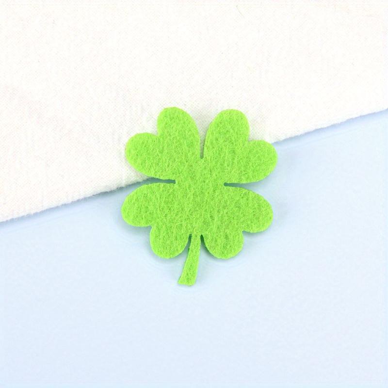 50pcs 3 Colors Cartoon Felt Cloth Four-leaf Exquisite Love Handmade DIY Hair Accessories Decorative Accessories Materials Kit