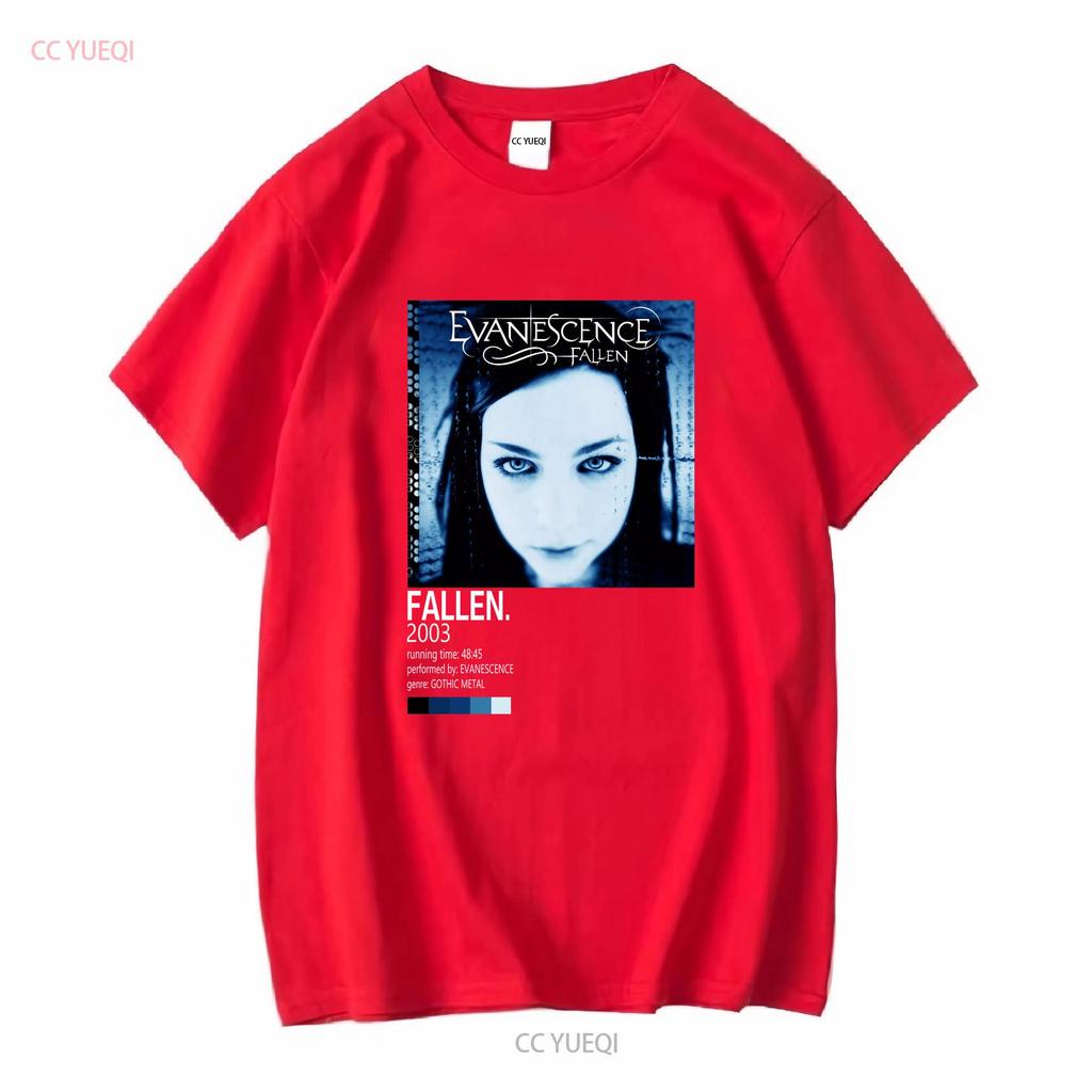 Evanescence Fallen Album T-shirt Taglia Completa S 5XL vintage Lavata streetwear Comoda Elasticizzata Traspirante abbigliamento firmato