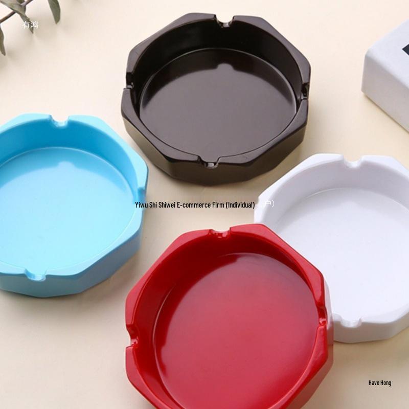 Colorful Drop-Resistant Melamine Ashtray for Hotels, Cafes, Homes, and Bars