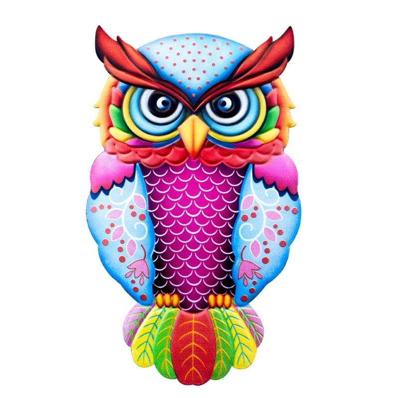 Delicate Owl Wall Statue Figurine Wall Figurine Wall Decorative Prop Iron Material Owl Wall Statue Owl Wall Figurines