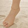 Stainless Steel Sparkling Ankle Chain Bracelet for Women, Gold Plated Trendy Minimalist Anklet, Waterproof Birthday Jewelry Gift