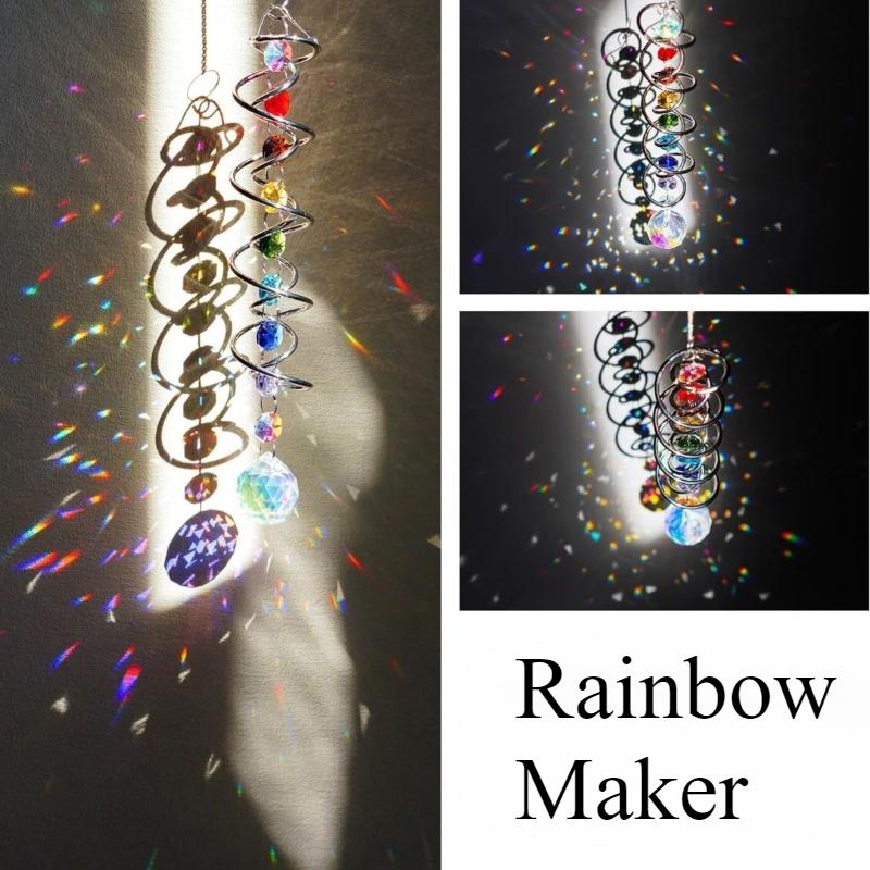 Sun Catcher Wind Chimes Crystal Wind Chime Living Room Luxury Hang Stained Glass Outdoor Macrame Pendant Decoration Accessories