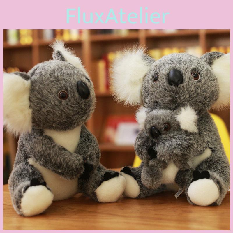 Adorable Koala Bear Plush Toys Featuring Sitting Mother And Baby Stuffed Dolls