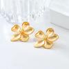Matte Flower Retro Earrings For Women, Exaggerated Design Earrings, Fashionable And Versatile Earrings With Personality