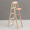 Dollhouses Miniature Ladder 1/12 Scale Foldable Step Ladder for Dollhouses Construction Site and Craft Project Decoration