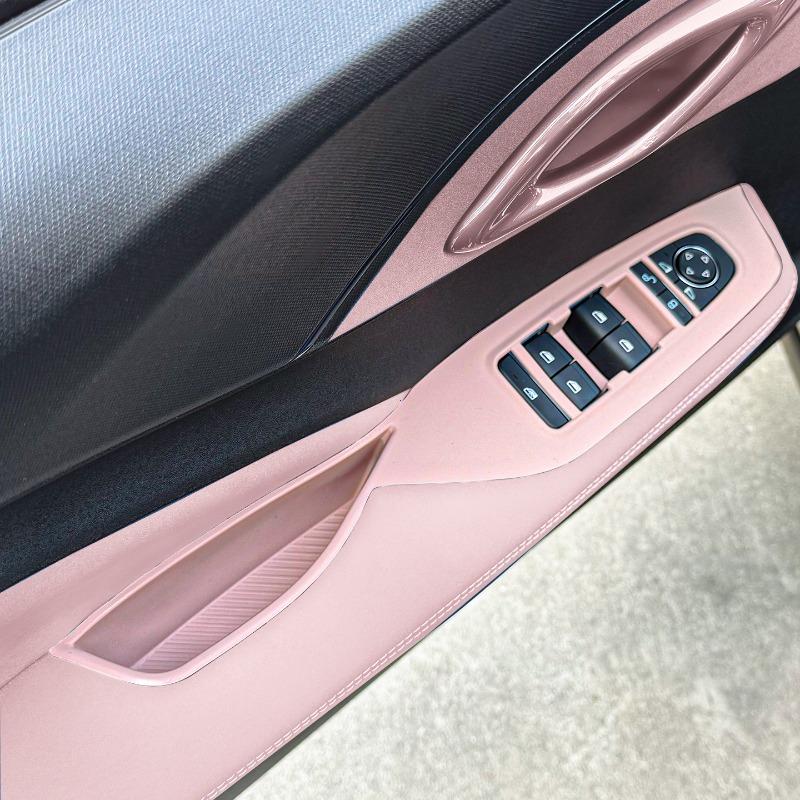 For BYD Dolphin Mini / Seagull Car Silicone Trim Panel Handle Interior Handle Inner Door Armrest Panel Pull Trim Cover 4Pcs/Set