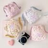 Cute Quilted Cotton Camera Bag Ins Style 1PCS Soft Shockproof Portable Storage Pouch for Student Photographers