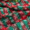 Christmas Tablecloth Rectangle Snowflake Retro Green Plaid Holiday Dining Table Decor
