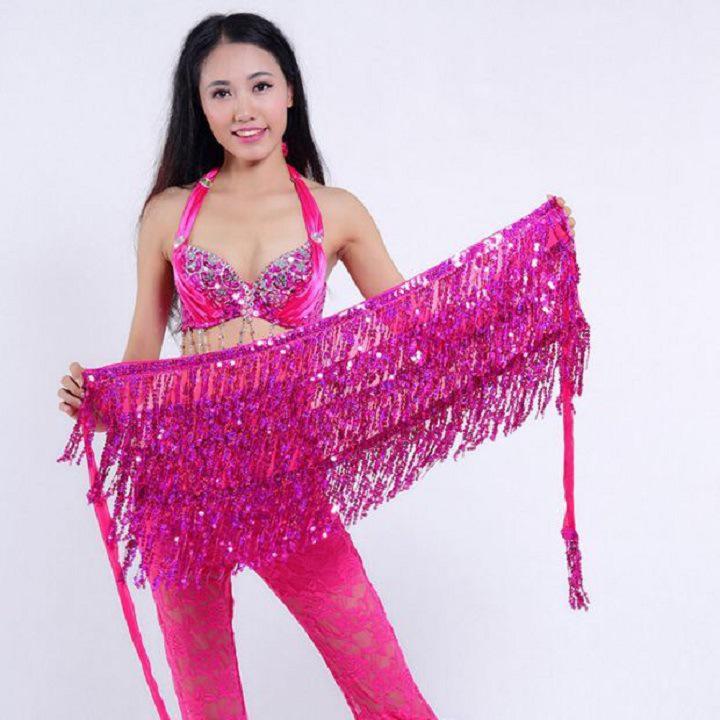 Sequin Tassel Waist Chain Hip Scarf for Belly Dance Performance & Practice