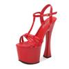 Fashion 2025 new nightclub super high heel sandals women's work shoes walking show steel pipe dance shoes waterproof platform