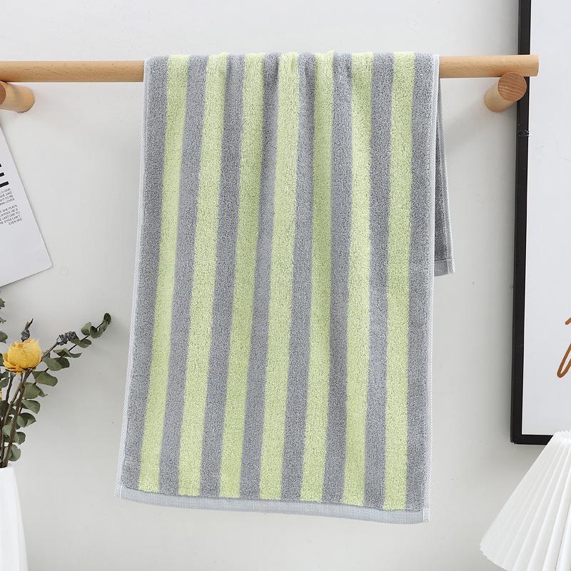 

Мягкое полотенце для лица Jieliya из чистого хлопка с большой цветной полоской, впитывающее и не оставляющее ворса 74*33 cm
