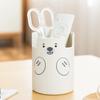 Xiaobudian Cute Bear 2-in-1 Pen Holder & Phone Stand, Macaron Colors Desk Organizer, Large Capacity Storage for Pens Makeup Brushes Scissors