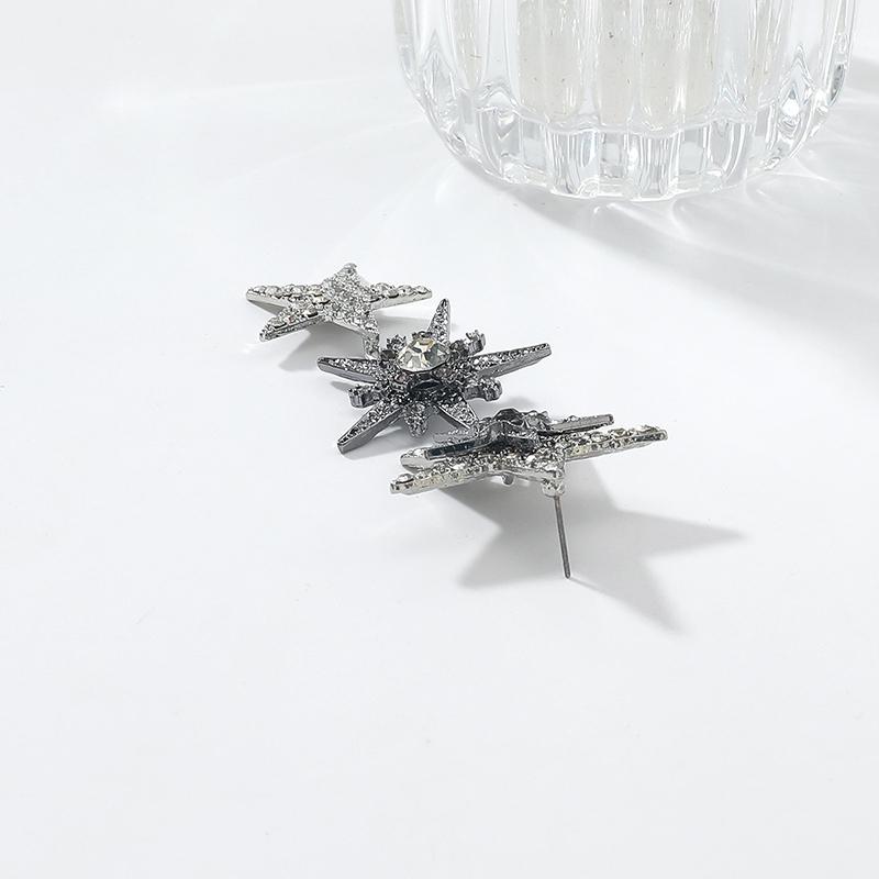 Sparkly Crystal Rhinestone Stars Drop Earrings For Women Fashion Holiday Party Jewelry Gifts