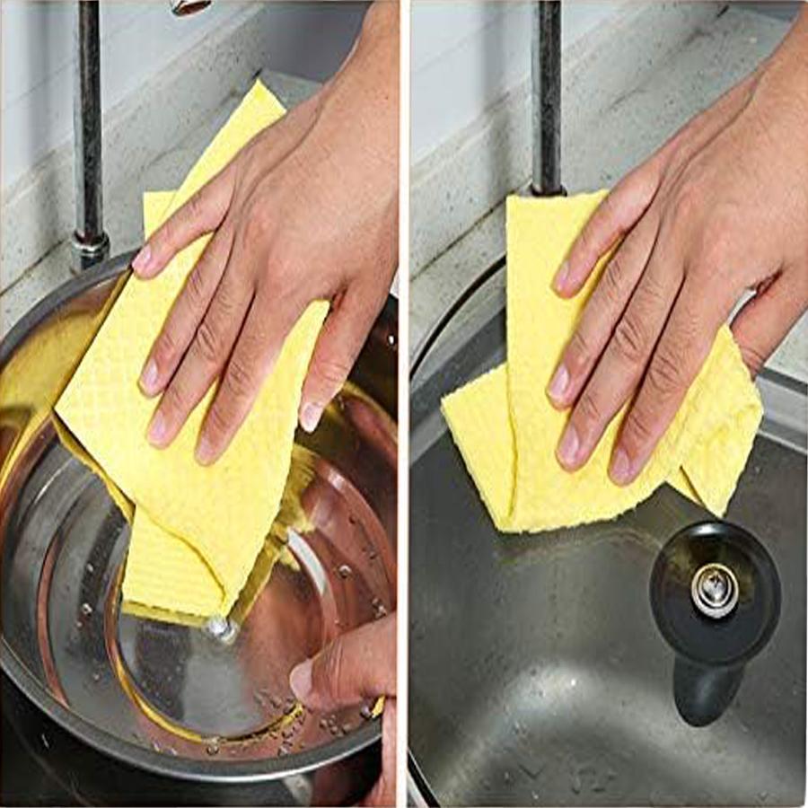 6-Pack Cleaning Cloth, Super Absorbent Multi-purpose Kitchen Tableware Glass Cleaning Cloth, Environmentally Friendly Decontamination Cloth