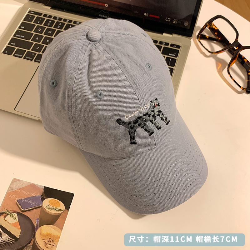 Soft Cat Embroidered Baseball Cap Adjustable Wide Brim For Women Gift Fashion