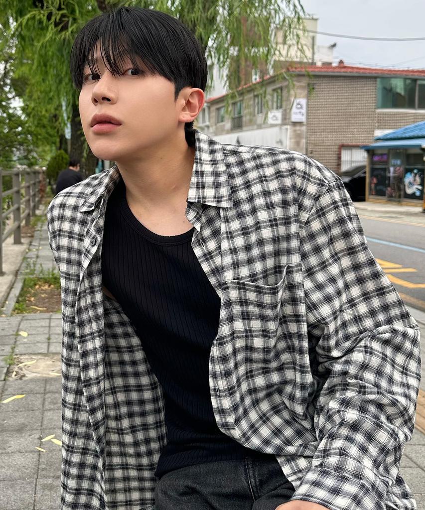 MINDBRIDGE [On][Crop Or Regular] Crease Check Black Oversized Long Sleeve Shirt