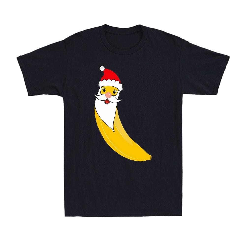 Christmas Banana Santa Claus Hat Funny Merry Christmas Gift Men s T-Shirt XXXL