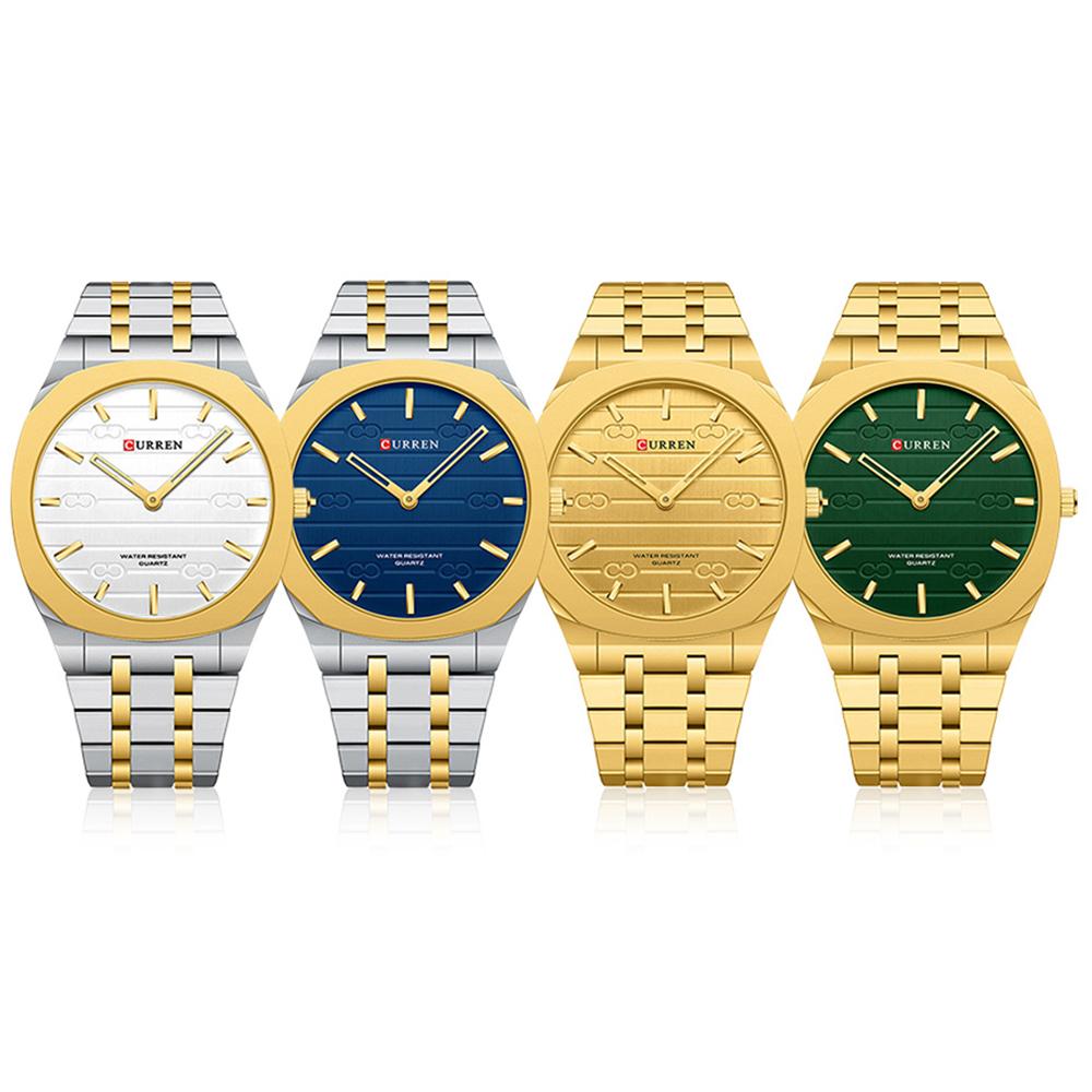 CURREN Business Brand Thin Men's Quartz Wristwatches Simple Casual Stainless Steel Watch