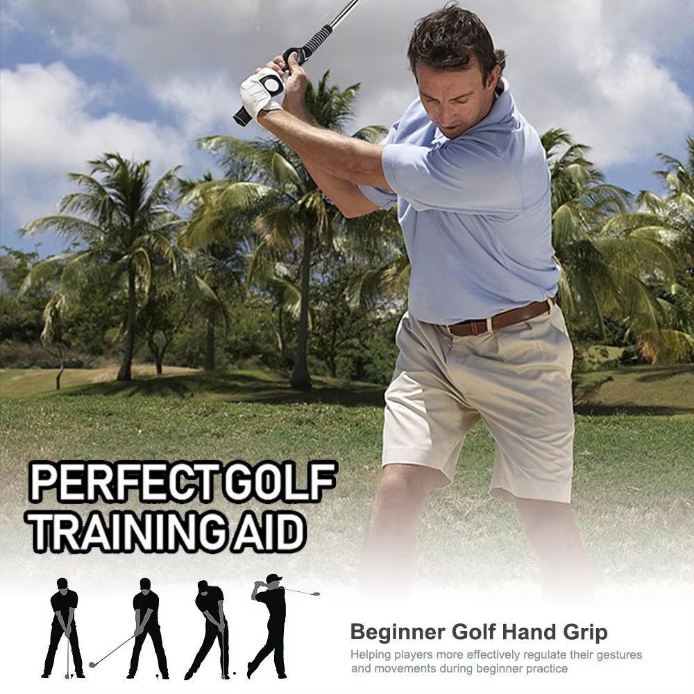 Rubber Golf Rubber Hand Shape Grip Corrector Non-Slip Golf Practice Pole Grip Right Hand Lightweight Golf Swing Training Grip