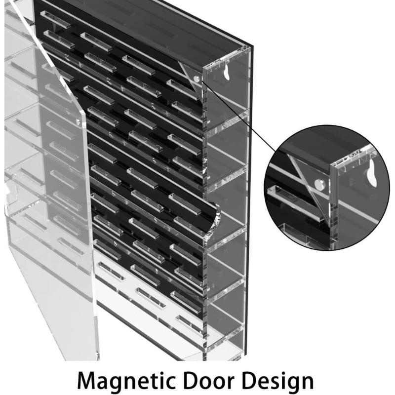 Clear Acrylic Round Coin Holder Desktop Storage Case Sturdy Display Box Craft Supplies for Collectors and Jewelers