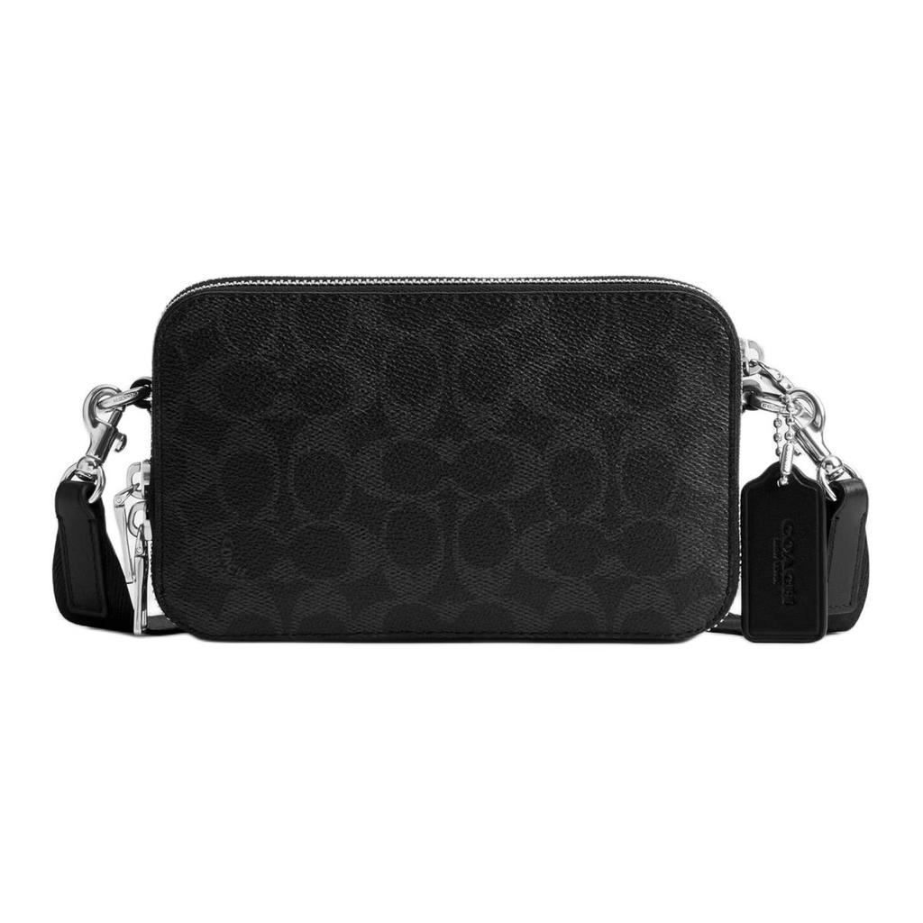 Coach 19 Zipper Closure Calfskin Crossbody Bag Men Bags Black CEB31-OY2