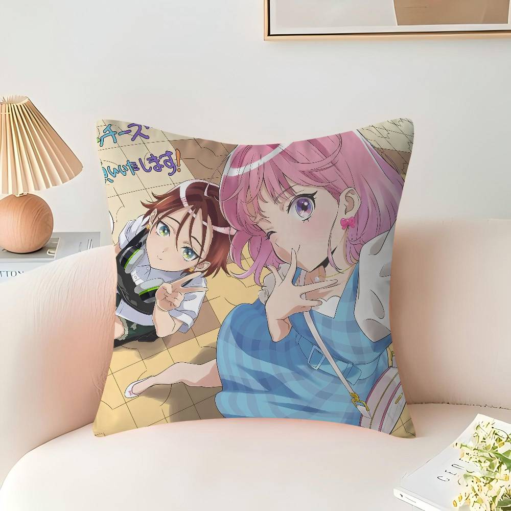 Anime M-Maebashi W-Witches Cushion Cover Inches Farmhouse Decor Home Throw Pillow Covers for Couch Decorations