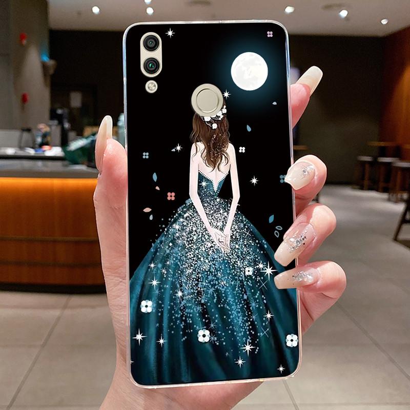 For Huawei Honor 8C Case BKK-LX2 BKK-LX1 BKK-L21 Back Cover Clear Luxury Butterfly Fashion Flowers Soft TPU Silicone Phone Case