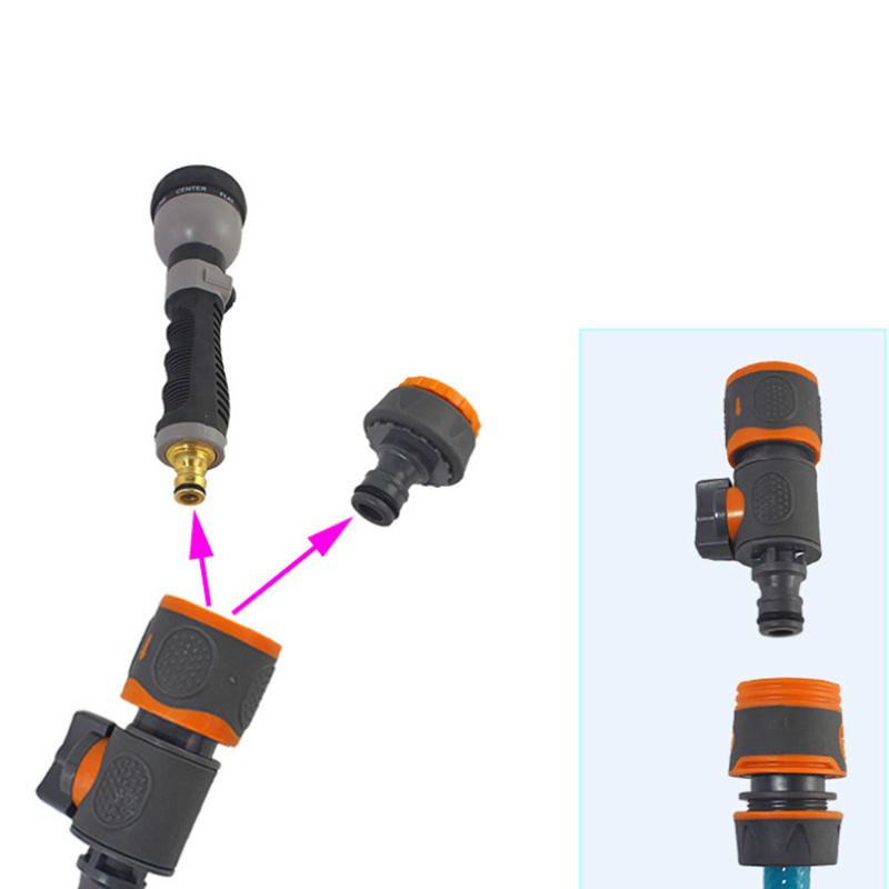 2Pcs 1/2" 3/4" Garden Hose Adapter Quick Connector Stop Plug Coupler Joint Water Irrigation Tube Repair Extender Pipe Fittings