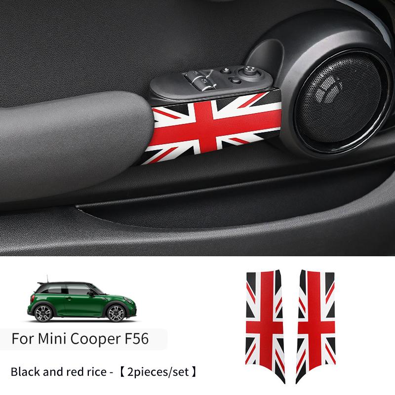 Autocollant Accoudoir de Porte de Voiture Pour Mini Cooper F55 F56 Cuir PU Poignée de Porte Auto Autocollant Accessoires de Décoration Intérieure de Voiture