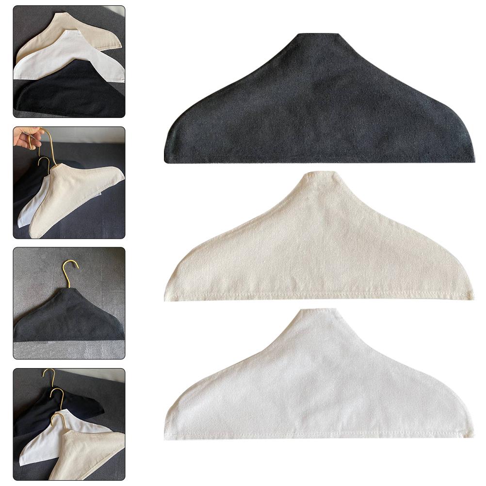 Cotton Linen Hanger Covers Anti Slip Dust Proof Coat Hangers Protector Wooden Dress Hangers Cover Closet Hanger Jeans Hanger