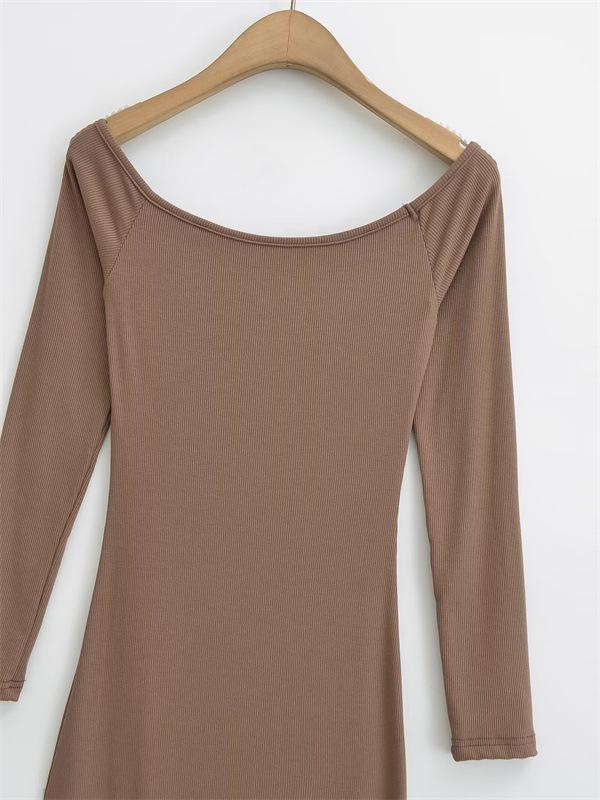 Women's One-Shoulder Off-the-Shoulder Fishtail Long Dress