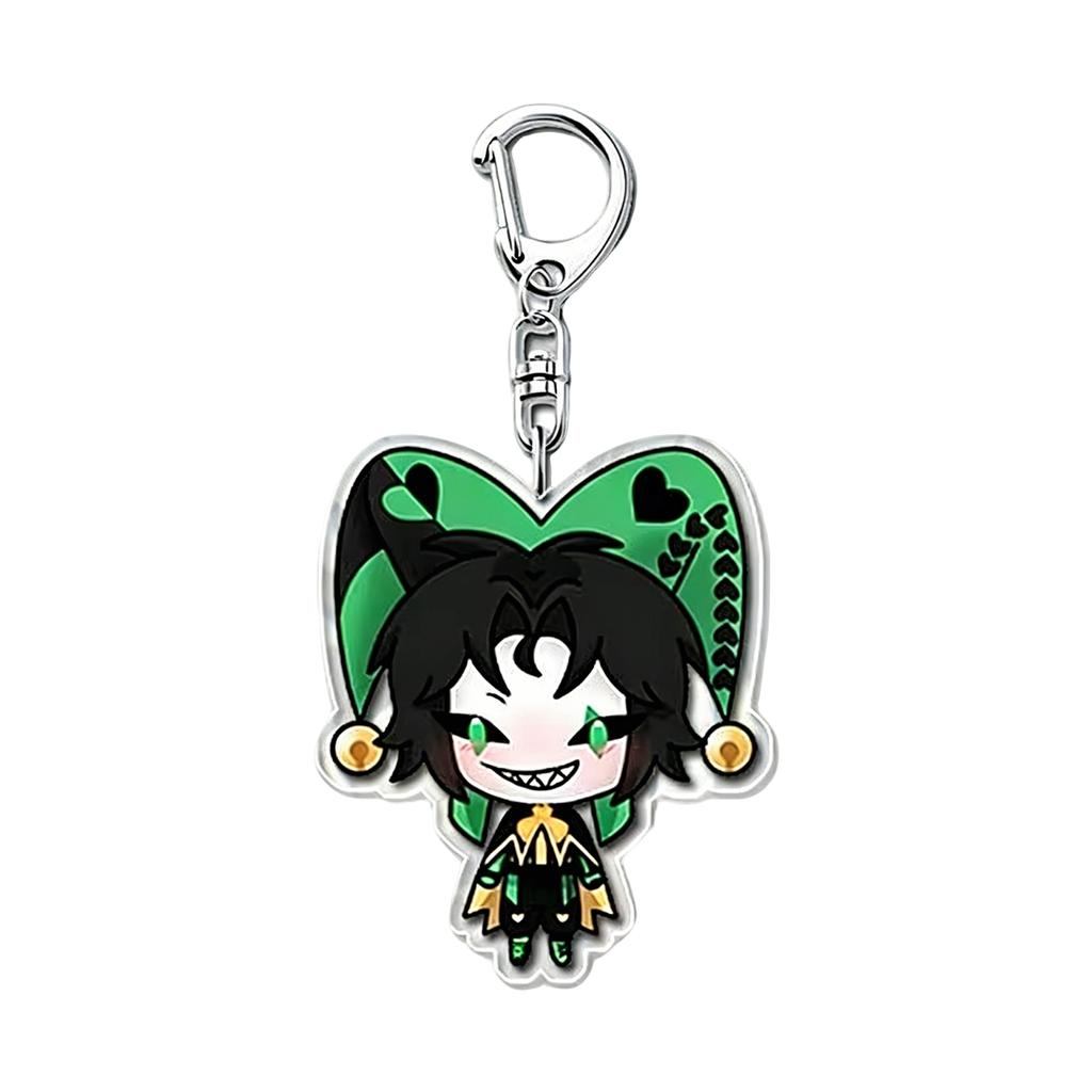 Cute Game Character Keychain Bag Pendant Durable Metal Key Ring Accessory for Kids Friends Gift Practical Everyday Use