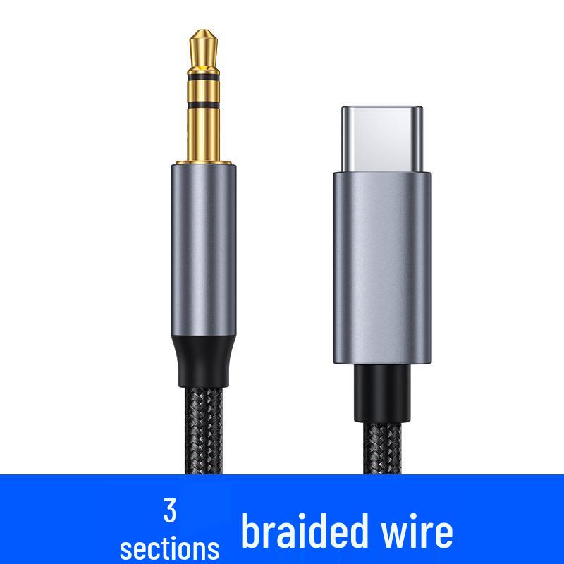 

Type-C to 3.5mm Dual-Head Audio Adapter for Car Aux, Speakers, and Headphones 20cm