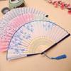 Folding Fan with Traditional Chinese Style for Opera, Chinese Style Hanfu, Women's Qipao, Dance, Children, Students, Summer Portable
