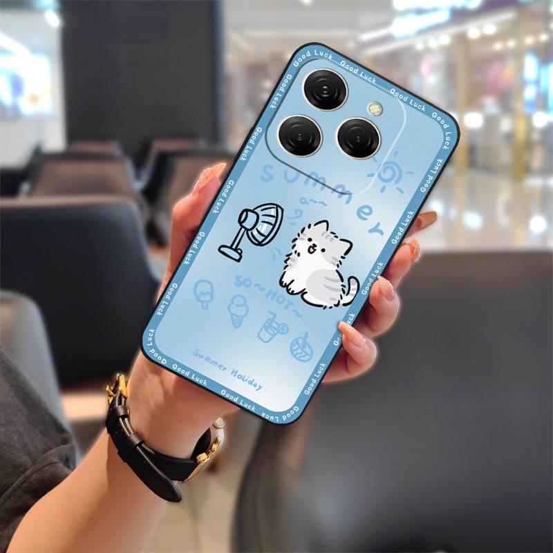 Durable Silicone Phone Case For Tecno Spark20 Pro/KJ6 Cute Dirt-resistant Anti-knock TPU Waterproof Soft Case Cartoon