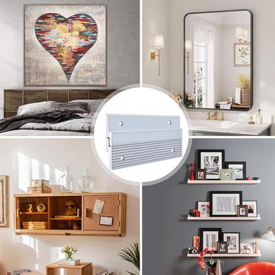 Držák pro zavěšení obrazů French Cleat Hliníkové Z úchyty Zapuštěný nástěnný montážní držák Kování Snadná instalace