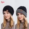 Knitted Hat Unisex With Solid Color Warm Hat Can Be Worn Both Inside And Outside
