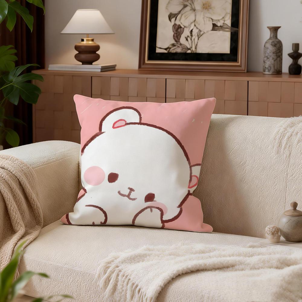 Cute Milkbear Cushion Cover Cushion Cover Set 4Pcs 50x50 45x45 40x40 Pillowcase Decorative Sofa Home Decor