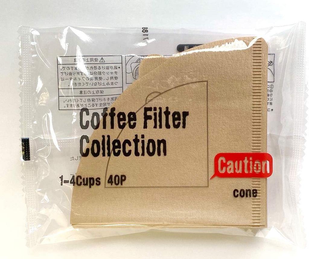 Kanae Paper Coffee Filters, KS Conical, 1-4 Cups, 40 Filters x 5 Packs, Unbleached, Brown