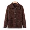 Medium Mother Imitation Mink Hair Knitted Jacket Middle-aged and Elderly Women's Clothing Thickened Large-size Sweater Jacket Old Lady Clothes