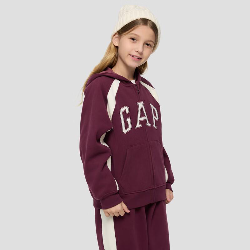 Gap Girls' Velvet Logo Hooded Sweatshirt