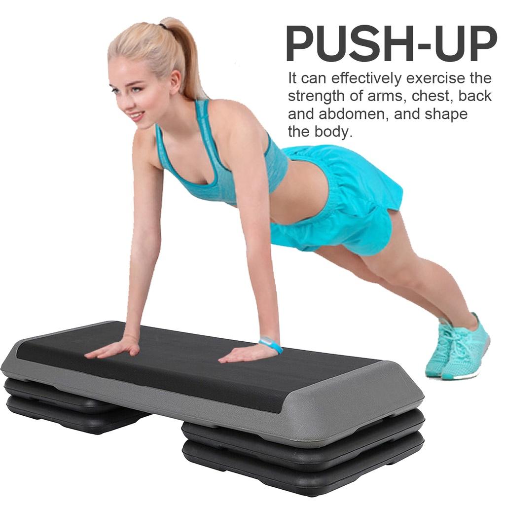 Non-slip Yoga Pedal Stepper Gym Workout Exercise Fitness Aerobic Step Equipment Load 110cm 4 Risers Fitness Aerobic Step New