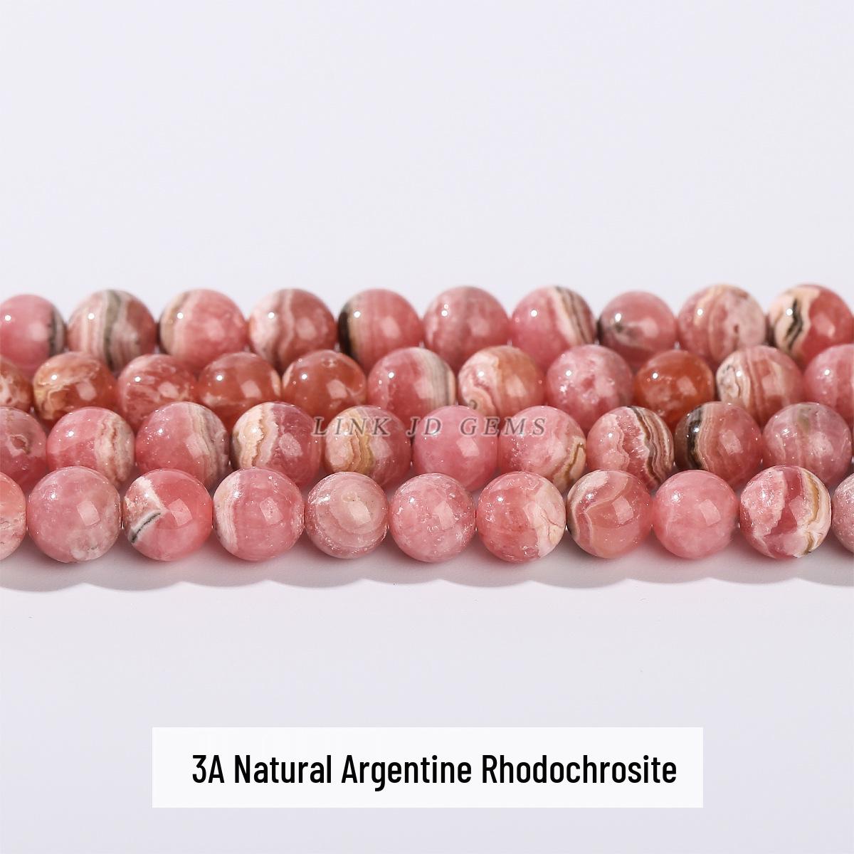 

Аргентинский Родохрозит Свободные Бусины для DIY Ювелирных Изделий - Круглый Браслет Аксессуары для Бисероплетения 9-10mm ~37 beads