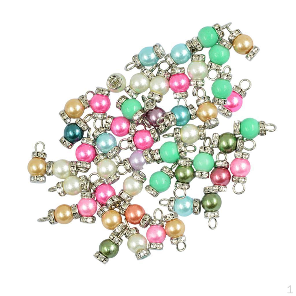 Набор из 50 ручных бусин из кракле-стекла для изготовления бижутерии своими руками серебряный