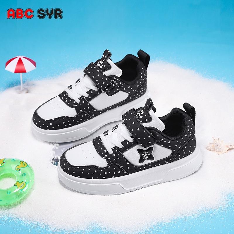 Children's Sports Shoes 2025 Autumn New Leather Comfortable Lightweight Non-slip Men and Girls Fashion Casual Children's Board Shoes Tide