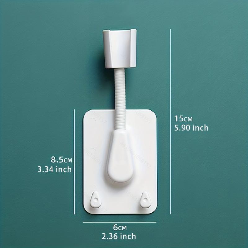 1 szt. Uniwersalny Regulowany Uchwyt na Słuchawkę Prysznicową, Montowany na Ścianie, Obrotowy o 360°