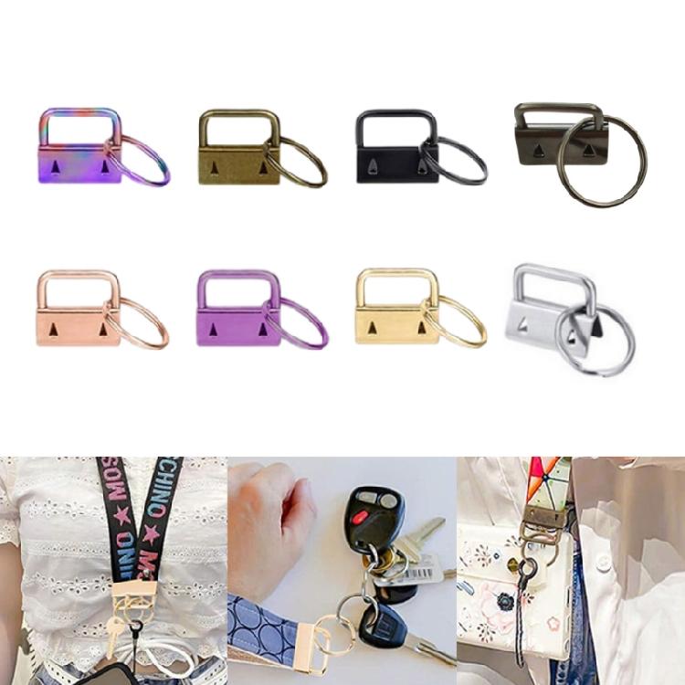 20Pcs Key Fob Hardware, 1 Inch Keychain Key Fob Hardware for Wristlet Keychain