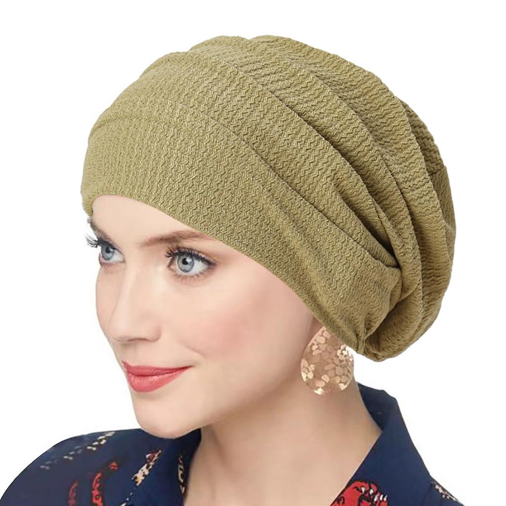 Summer Breathable Ruffled Women's Turban Hat