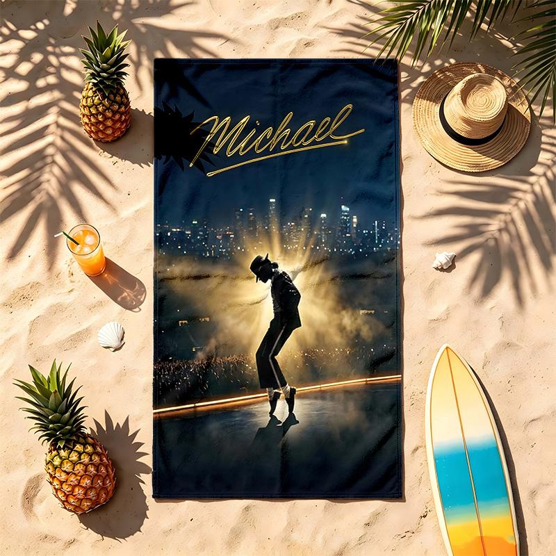 Michael Jackson (1) Tema Plaj Havlusu Kum Tutmaz Yumuşak Ve Rahat Havuz Kamp Yoga Ve Dalış İçin Uygun Bir Seyahat