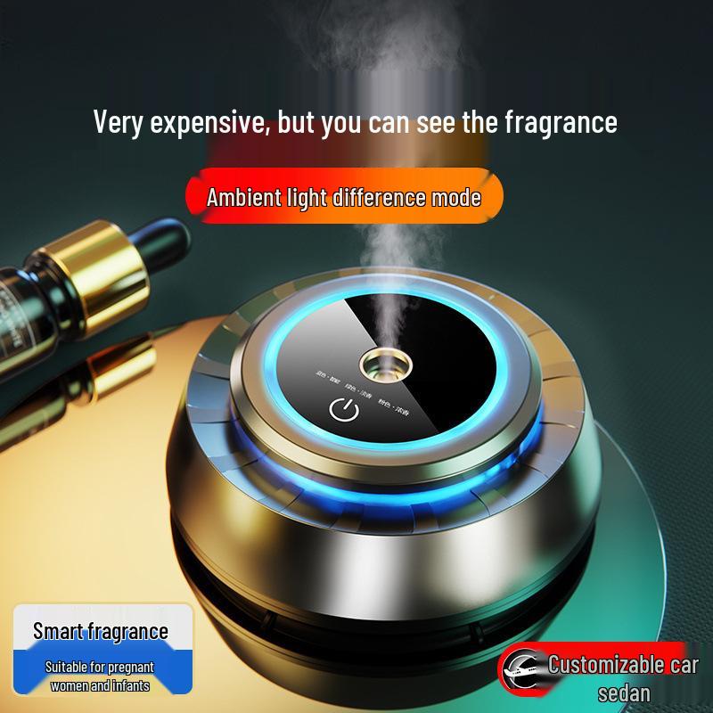 Smart Car Diffuser with Atmosphere Light - Long-lasting Fragrance and Deodorizing High-end Ornament